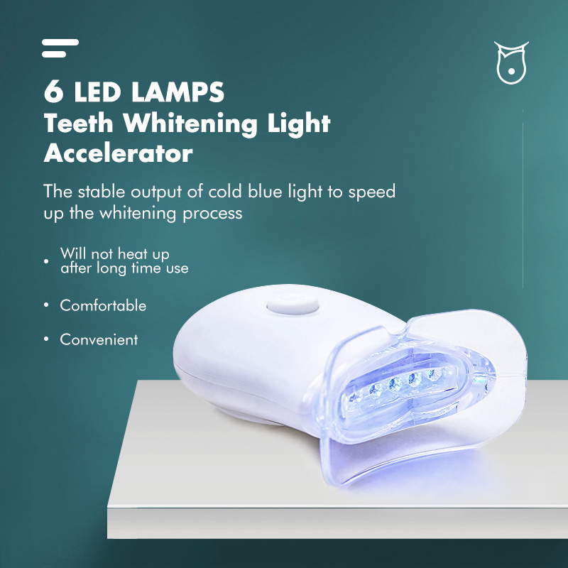 Zero Peroxide Safe Fast Results Home Teeth Whitening Kit with LED Light