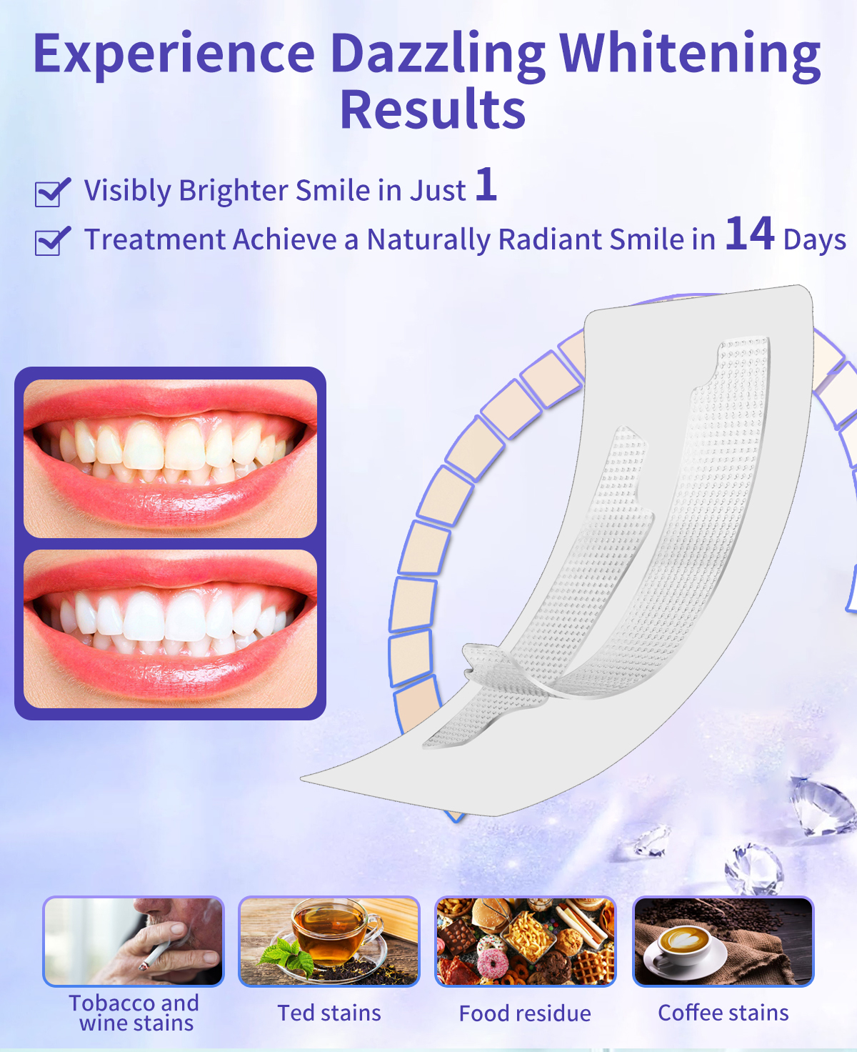 Newly Upgraded Residue-Free Pap Teeth Whitening Strips