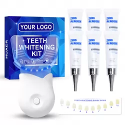 Zero Peroxide Safe Fast Results Home Teeth Whitening Kit with LED Light
